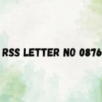 RSS Letter No 0876