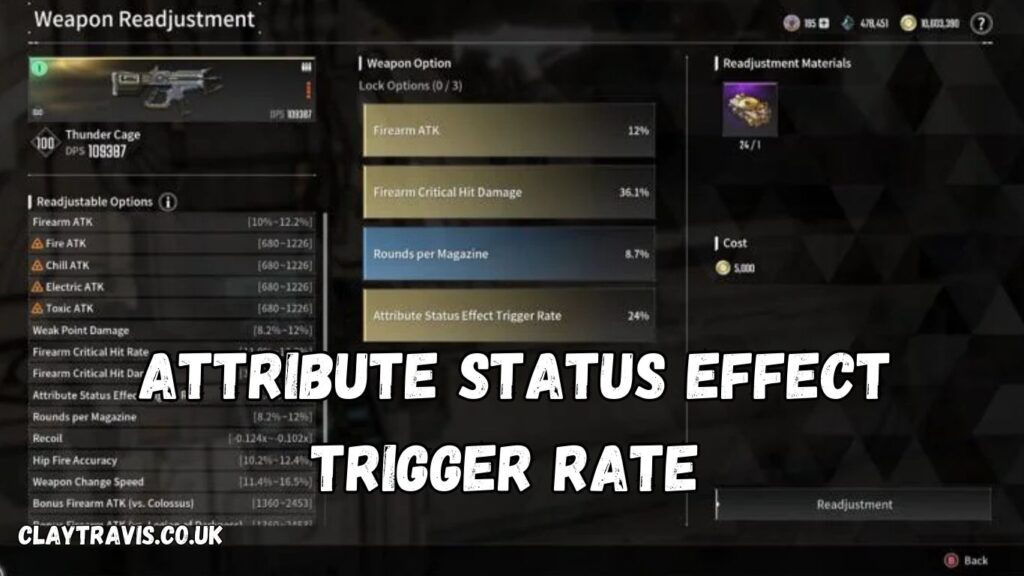 Attribute Status Effect Trigger Rate 